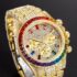 TORY BURCH Miller Womens Gold Dress Watch, White Logo Dial, Stainless Steel Band