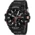 FOSSIL Bannon Mens Multifunction Watch Silicone Band Black Silver Dial Day Date