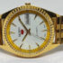 automatic citizen red dial day date gold plated bracelet japan men’s wrist watch