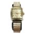 Ladies Black Leather Cuff Quartz Watch