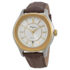 Psycho Bunny Men’s Classic Brown Leather Band White Dial Quartz Watch (O1)