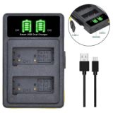 EN-EL9 EN-EL9a EN EL9 ENEL9 ENEL9a LED Dual Battery Charger with Type C for Nikon D40 D40X D60 D3000 D5000 Digital Camera