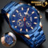 Waterproof Gold Men’s Watch Classic Stainless Steel Quartz Analog Business Gift