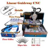 Diy CNC 6040L Linear Guideway Router 3040L Metal Engraving Milling Machine Stainless Steel Table 4 Axis USB 2200W 1500W VFD Kit