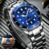 Gold Men’s Watch Relojes De Hombre Waterproof Stainless Steel Luminous Classic