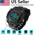 Men’s Military Sports Watch LED Screen Large Digital Face Waterproof Wristwatch