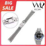 Rolamy 20 21mm Luxury 316L Stainless Steel Wrist Watch Band Bracelet Jubilee with Oyster Clasp For Rolex GMT Master II DATE JUST