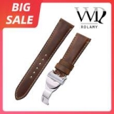 Rolamy 20 22mm Top Quality Durable Real Leather Replacement Wrist Watch Band Strap Belt Bracelet For Tudor Seiko Rolex Omega IWC