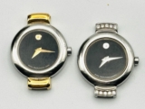 Vintage Movado 2 Tone Women Watch Black Diamond  Dials: Faces- One Working