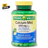 Spring Valley Calcium Plus Vitamin D3, Dietary Supplement, 150 Mini Softgels