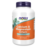 NOW FOODS Calcium & Magnesium 120 Softgels