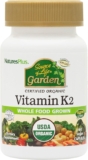 Natures Plus Source of Life Garden Certified Organic Vitamin K2-120 mcg, 60…