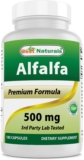 Best Naturals alfalfa Green Super Food 500 mg 180 Capsules Promotes energy