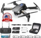 Drone de control remoto plegable FPV HD 1080P con 2 baterías y estuche US NUEVO