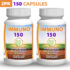 (2 Pack) Ginkgo Biloba + Ginseng Extract Panax Focus Brain Memory Metabolism